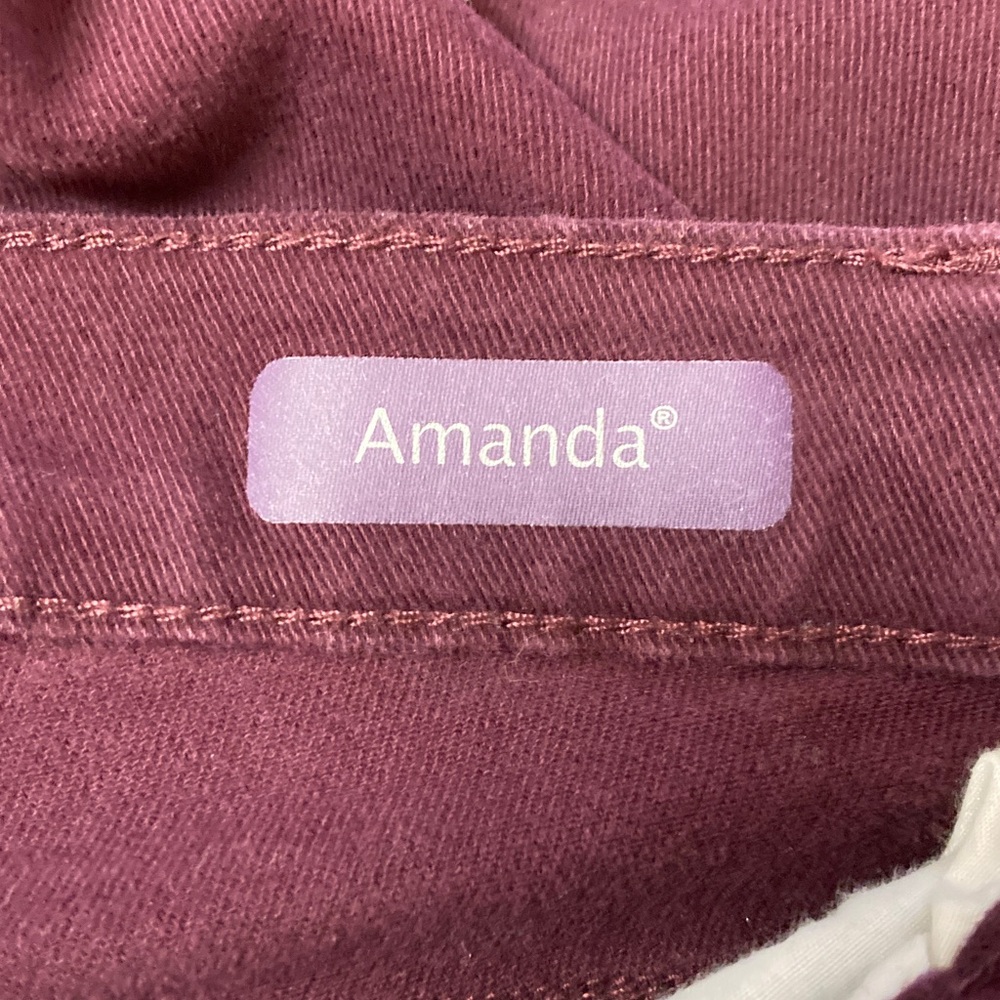Gloria Vanderbilt Amanda Straight-Leg Jeans in Plum/ Purple / Aubergine Sz 10S - Picture 4 of 6